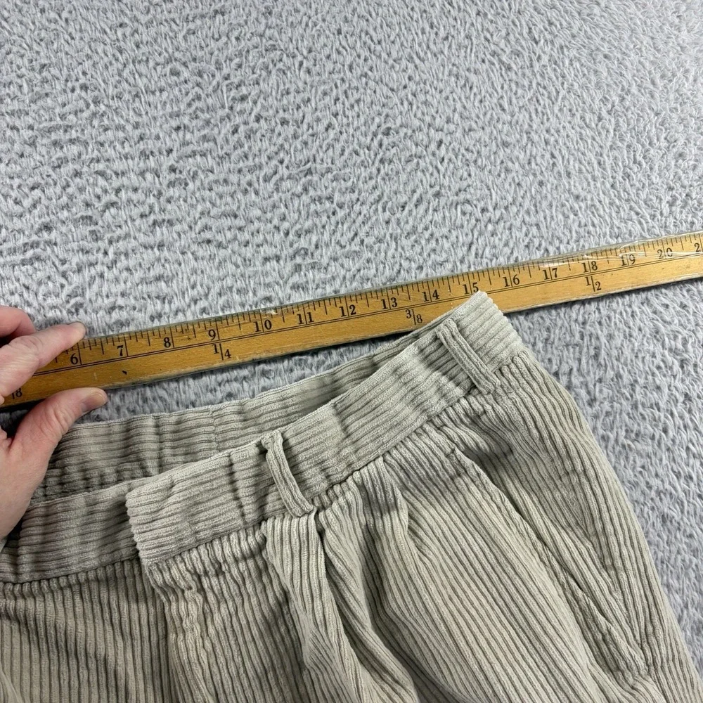 Perry Ellis Corduroy Pants Mens 34x30 (Fits 30x27) Light Khaki‎ Whale Jumbo Cuff